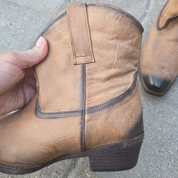 Roper Western Boots Womens 6.5 Ankle Shorty Dusty Brown - Picture 13 of 14